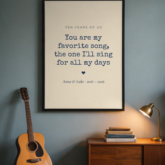 Custom Song Lyrics Canvas 1