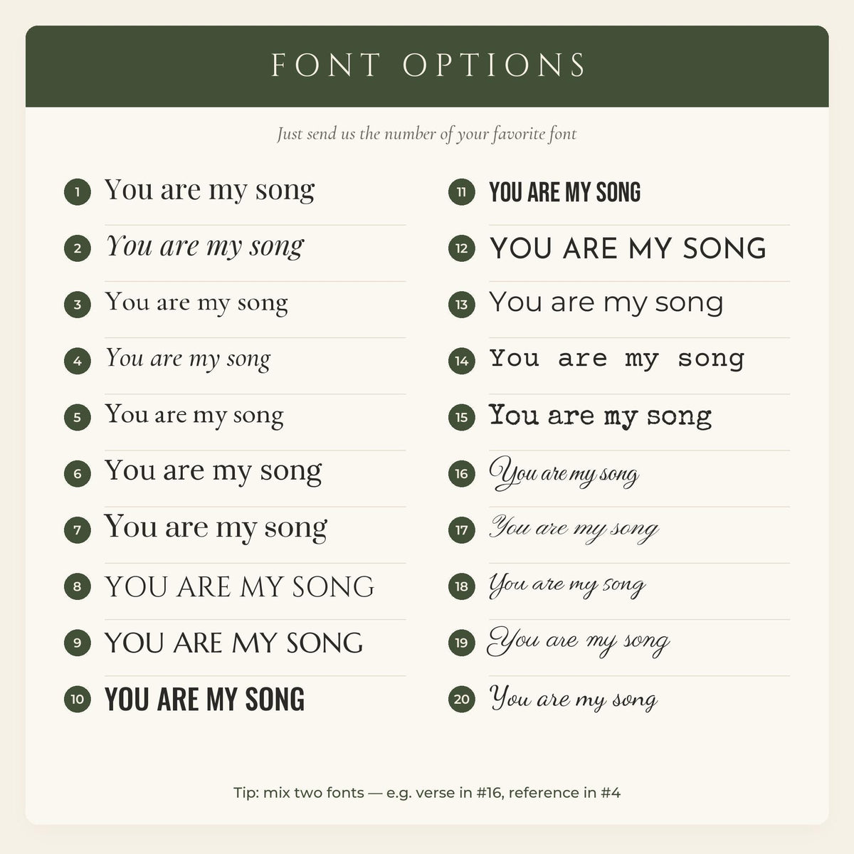 Custom Song Lyrics Canvas 3