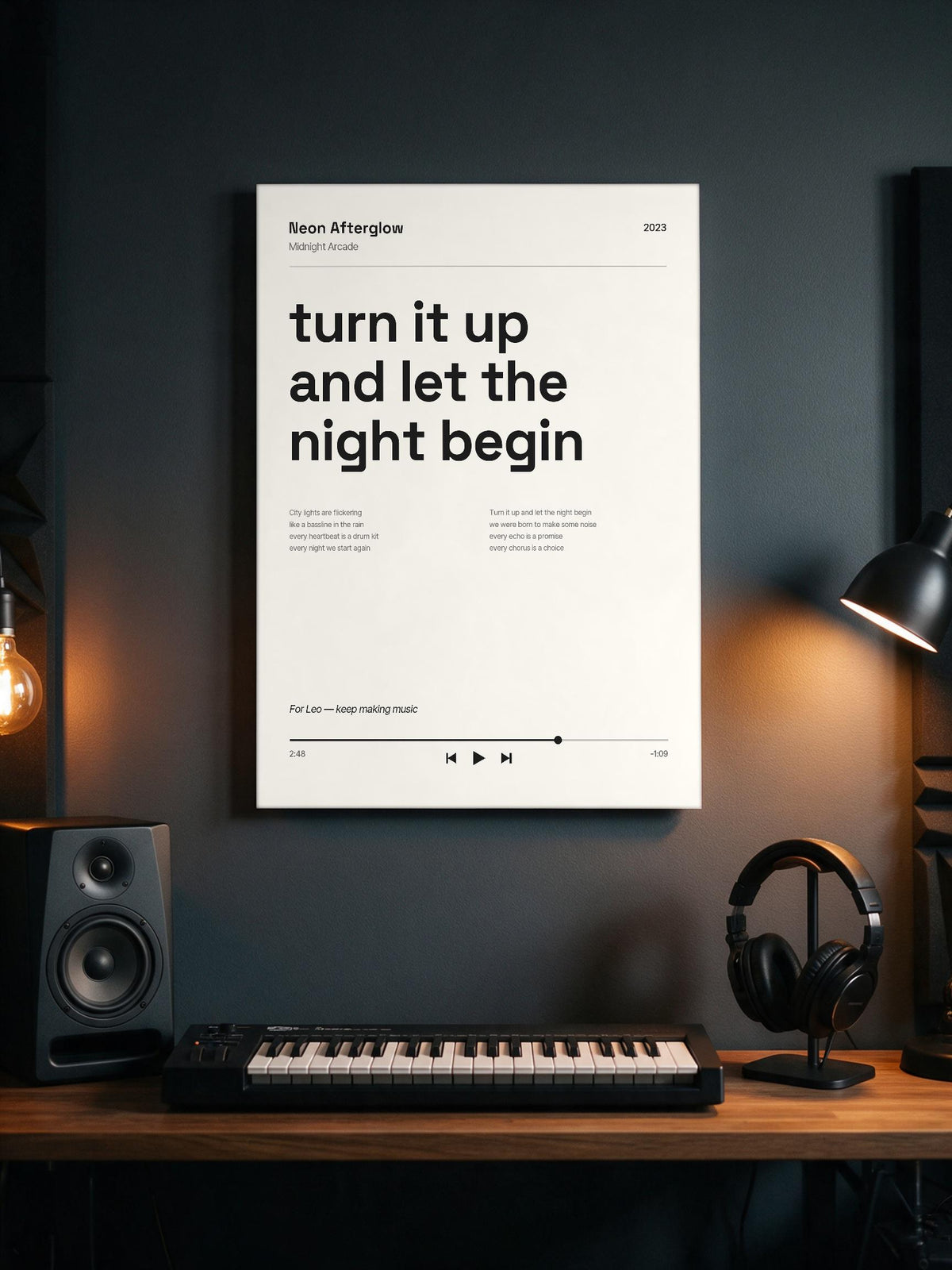 Song Lyrics Music Player Print 8