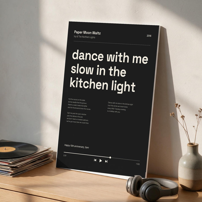 Song Lyrics Music Player Print 1