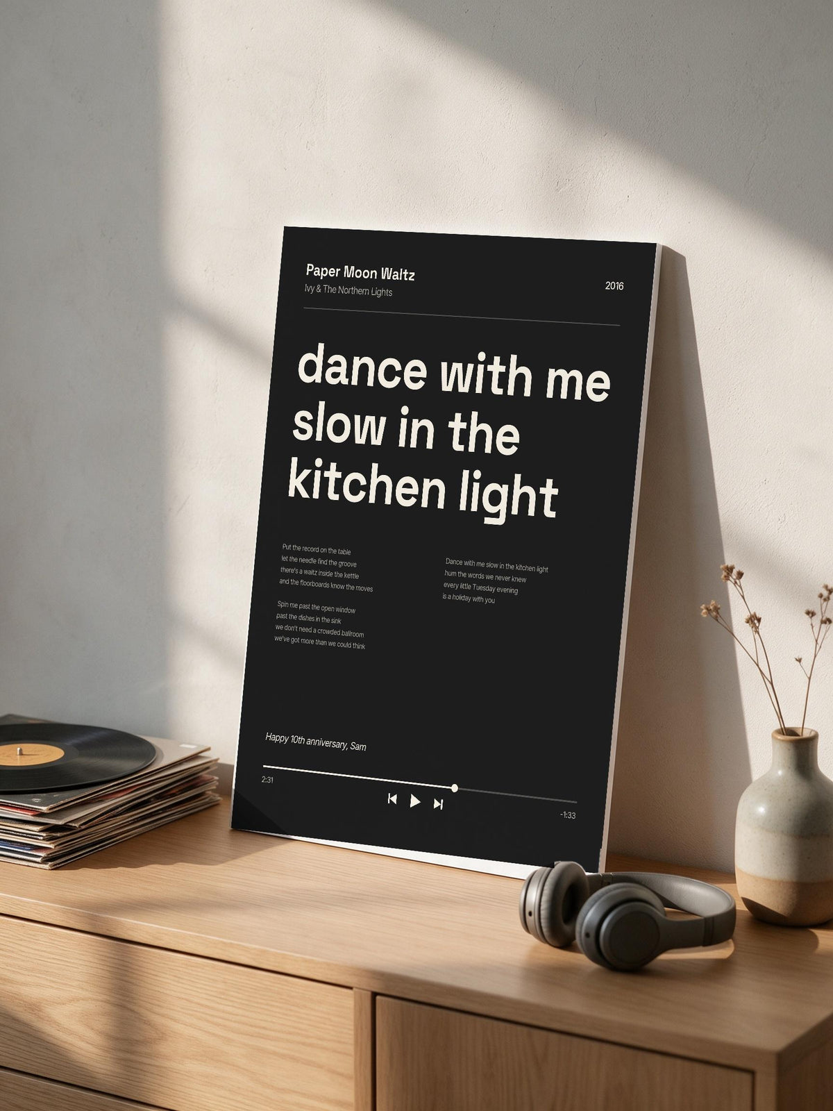 Song Lyrics Music Player Print 1